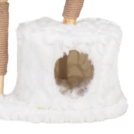 Luxury Indoor Cat Tree | Natural Wood Cat Tower
