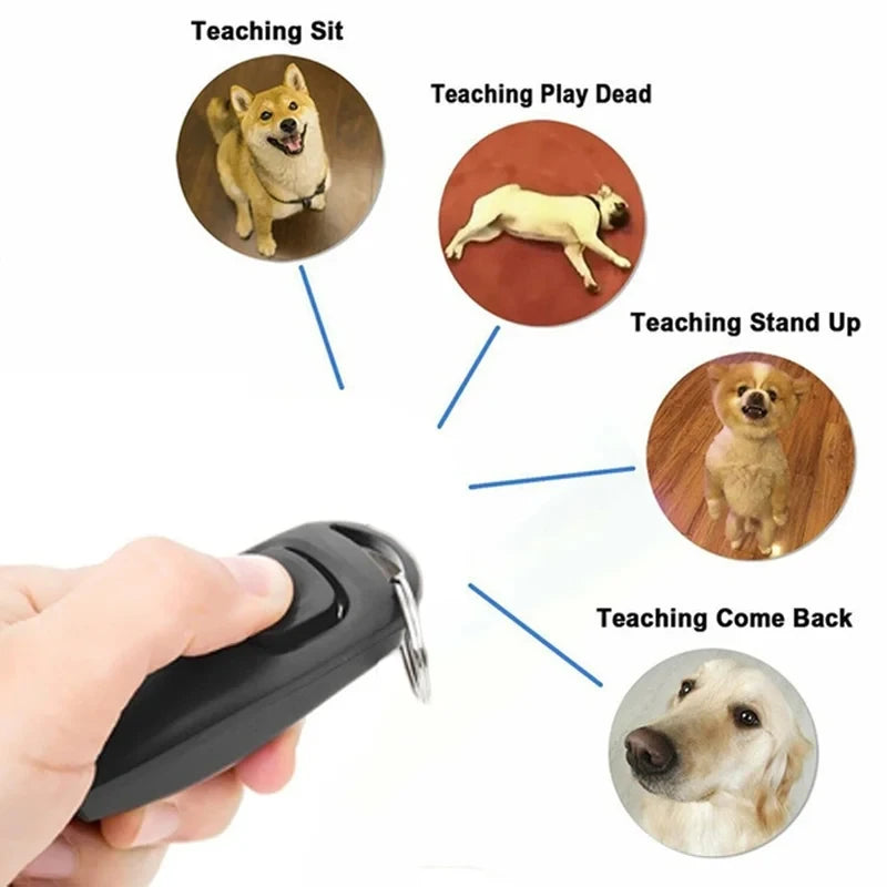 2-in-1 Dog Training Clicker & Whistle – Compact & Effective Trainer Tool